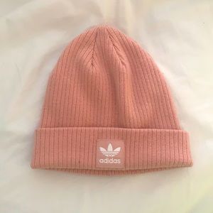 Adidas pink beanie women
